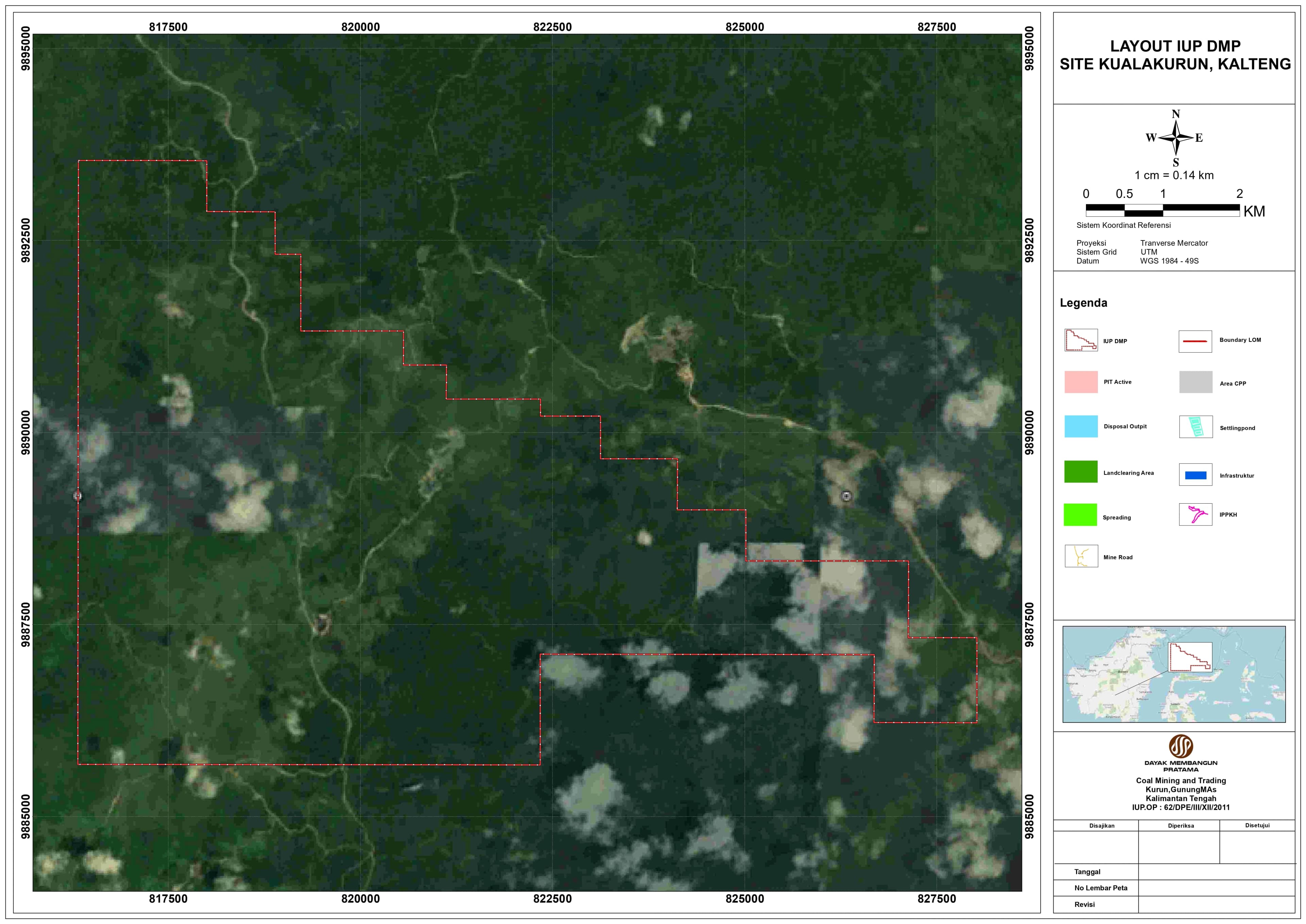 Mining concession map showing property boundaries